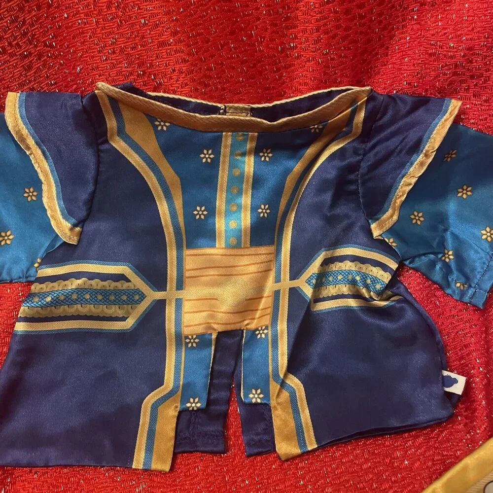 Build A Bear Princess Disney Jasmine Aladdin Teal Gold Costume Magic Genie